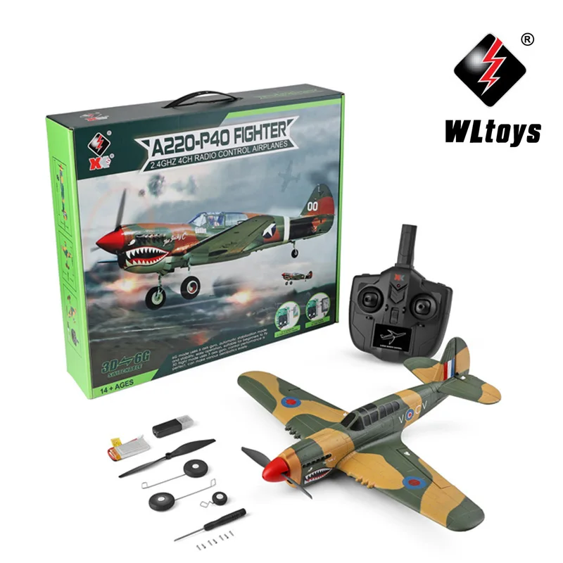 Модель самолета в наличии Weili Xka220 Rc P40, четырехканальный истребитель с дистанционным управлением, игрушечный Планер для детей и мальчиков, подарки для взрослых
Модель самолета в наличии Weili Xka220 Rc P40, четырехканальный истребитель с дистанционным управлением, игрушечный Планер для детей и мальчиков, подарки для взрослых