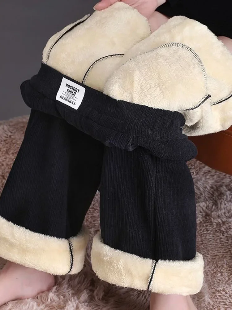 Mom's Vintage Plus Velvet Wide Leg Pants Casual Winter Thicken Warm Lambwool Sweatpants Elegant High Waist Oversize Spodnie Z29
Mom's Vintage Plus Velvet Wide Leg Pants Casual Winter Thicken Warm Lambwool Sweatpants Elegant High Waist Oversize Spodnie Z29