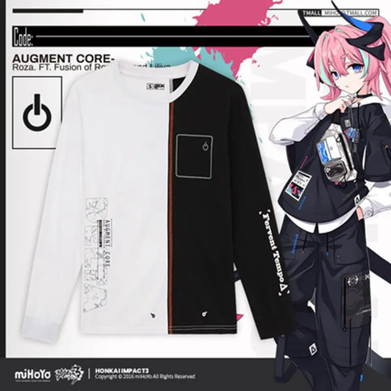 MiHoYo/Honkai Impact 3 Fervent Tempo Δ Themed Long Sleeve T-Shirt Spring/Summer Contrast Print Top for Men and Women Anime Game
MiHoYo/Honkai Impact 3 Fervent Tempo Δ Themed Long Sleeve T-Shirt Spring/Summer Contrast Print Top for Men and Women Anime Game