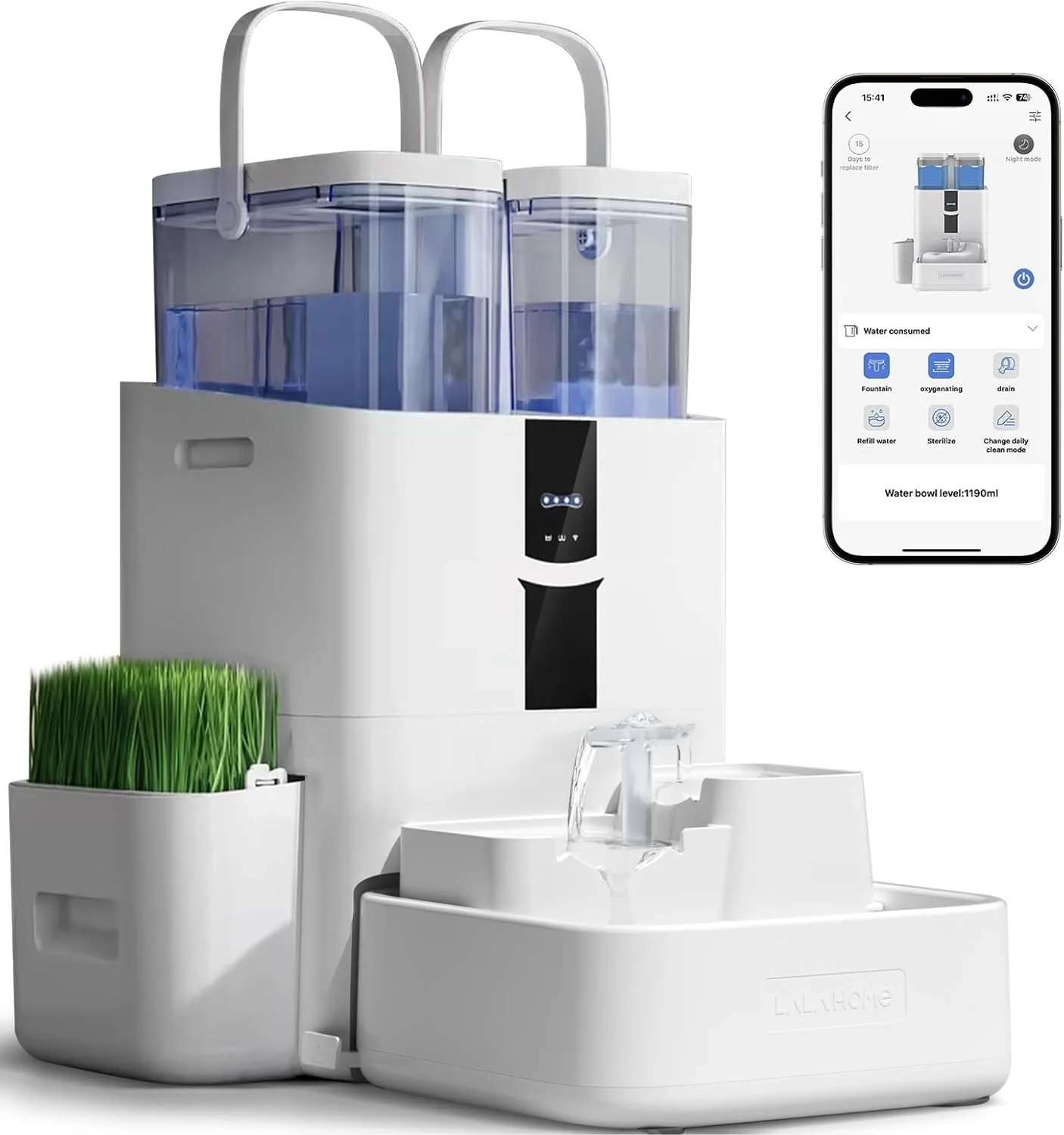 Automatic Cat Water Fountain 10L/338oz Self Filling and Cleaning, Pet Water Dispenser with Filter System for Dogs
Automatic Cat Water Fountain 10L/338oz Self Filling and Cleaning, Pet Water Dispenser with Filter System for Dogs