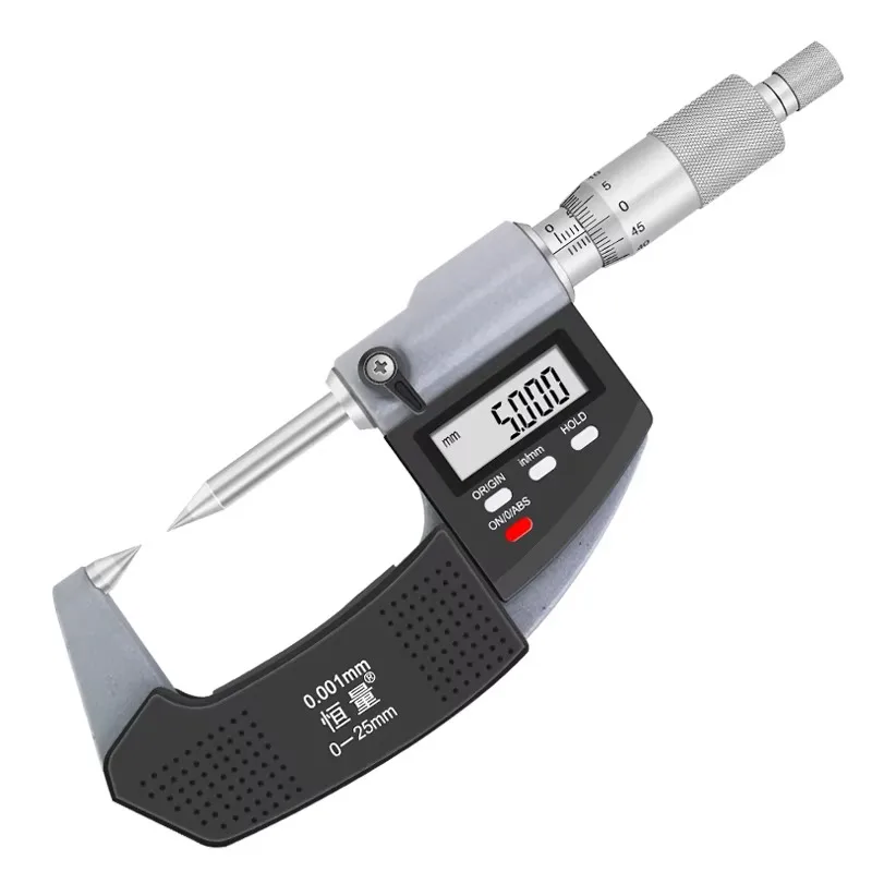 High-Precision 0-25mm 0.001mm Stainless Steel Digital Double Pointed Tip Micrometer 0.004mm Accuracy
High-Precision 0-25mm 0.001mm Stainless Steel Digital Double Pointed Tip Micrometer 0.004mm Accuracy
