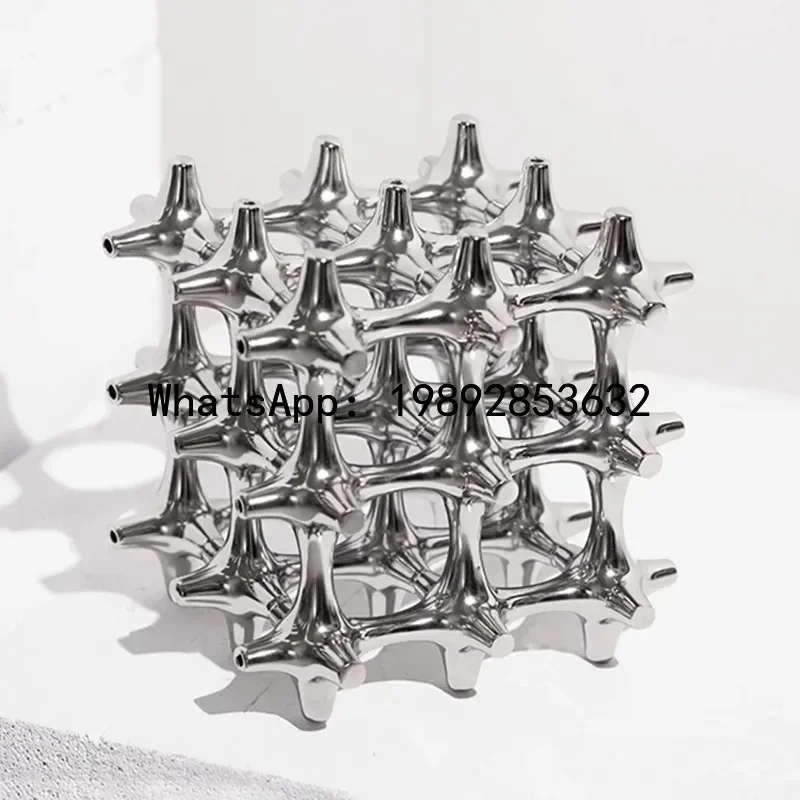 Geometric Square Sculpture Hollow Cube Resin Handicraft Silver Empty Layer Decorative Figurines Home Decoration Accessories
Geometric Square Sculpture Hollow Cube Resin Handicraft Silver Empty Layer Decorative Figurines Home Decoration Accessories