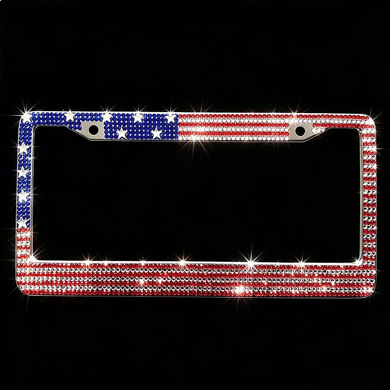 Cross Border Amazon Rhinestone License Plate Frame USA Flag Acrylic Crystal Diamond Car Tag Holder
Cross Border Amazon Rhinestone License Plate Frame USA Flag Acrylic Crystal Diamond Car Tag Holder