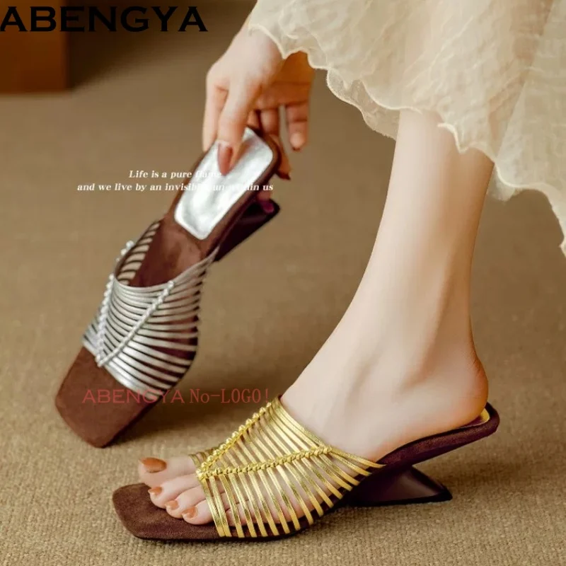 Sexy Strange Heels Slides Narrow Belt Modern Slippers Women Summer Party Shoes For Women Square Toe Sandalias Mujer 2026
Sexy Strange Heels Slides Narrow Belt Modern Slippers Women Summer Party Shoes For Women Square Toe Sandalias Mujer 2026