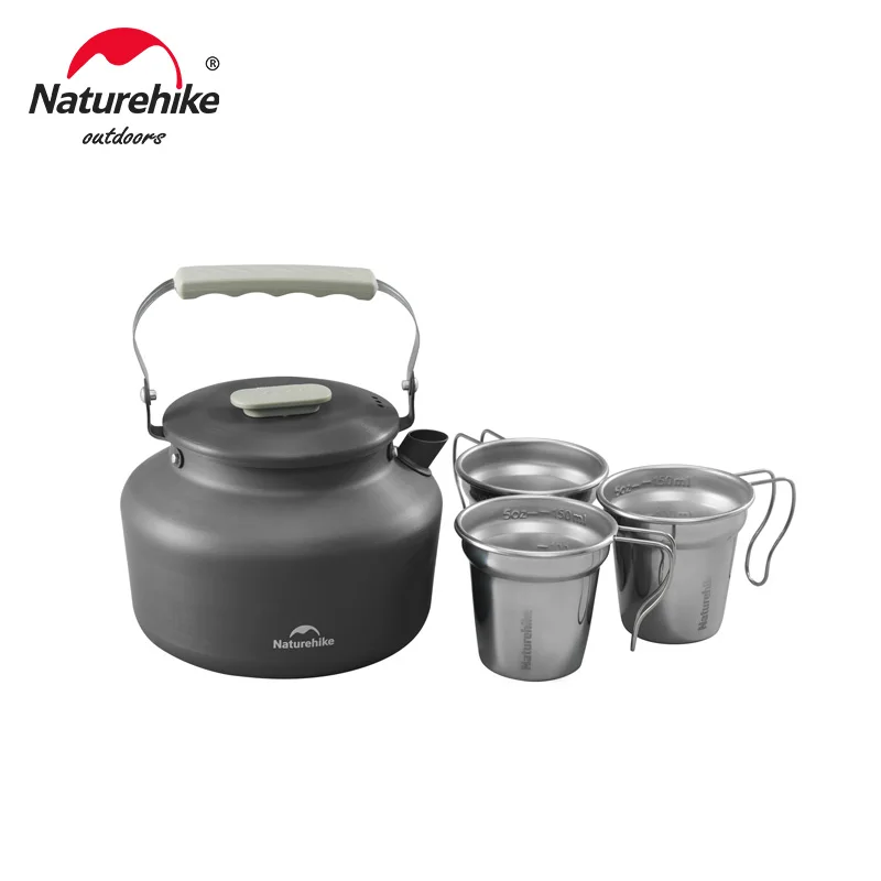 Naturehike Кемпинговый чайник высокой емкости 1,4 л, уличная походная бутылка для воды, супер легкий портативный один горшок и три чашки
Naturehike Кемпинговый чайник высокой емкости 1,4 л, уличная походная бутылка для воды, супер легкий портативный один горшок и три чашки
