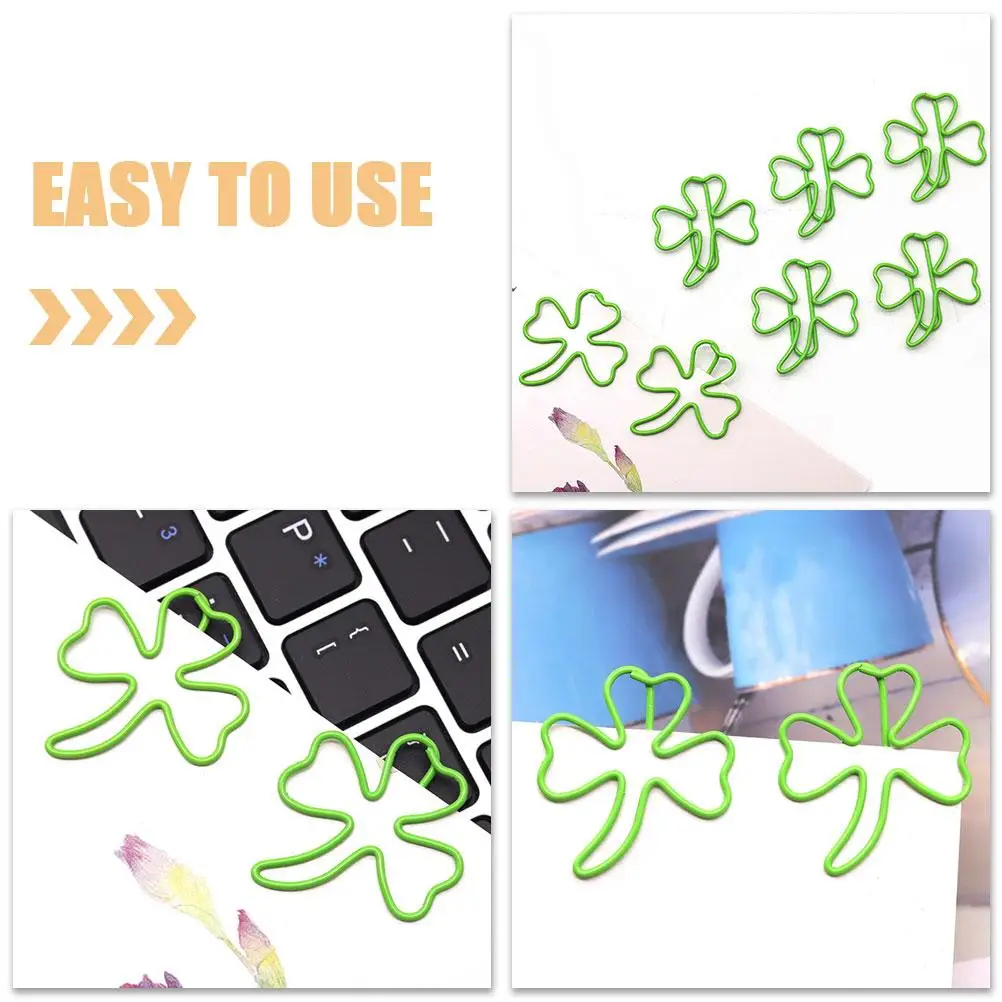40 Pcs Bookmark Green Shamrock Shape Paper Clip Office Supplies Student Study Book Marker Document Organizer
40 Pcs Bookmark Green Shamrock Shape Paper Clip Office Supplies Student Study Book Marker Document Organizer
