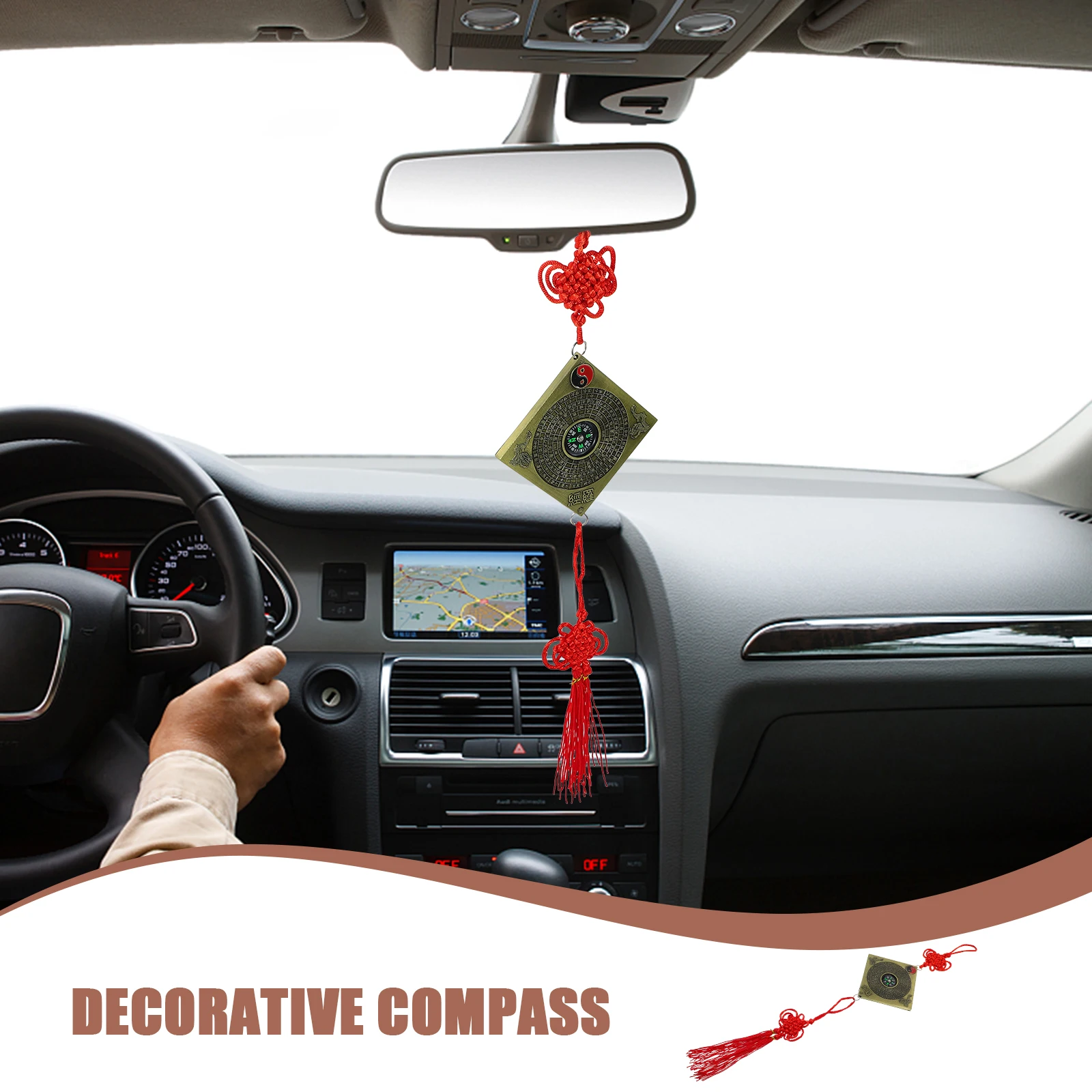 Vintage Chinese Style Compass Pendant Hanging Decorative Ornament Portable Divination Charm for Car Home Compass Pendant
Vintage Chinese Style Compass Pendant Hanging Decorative Ornament Portable Divination Charm for Car Home Compass Pendant