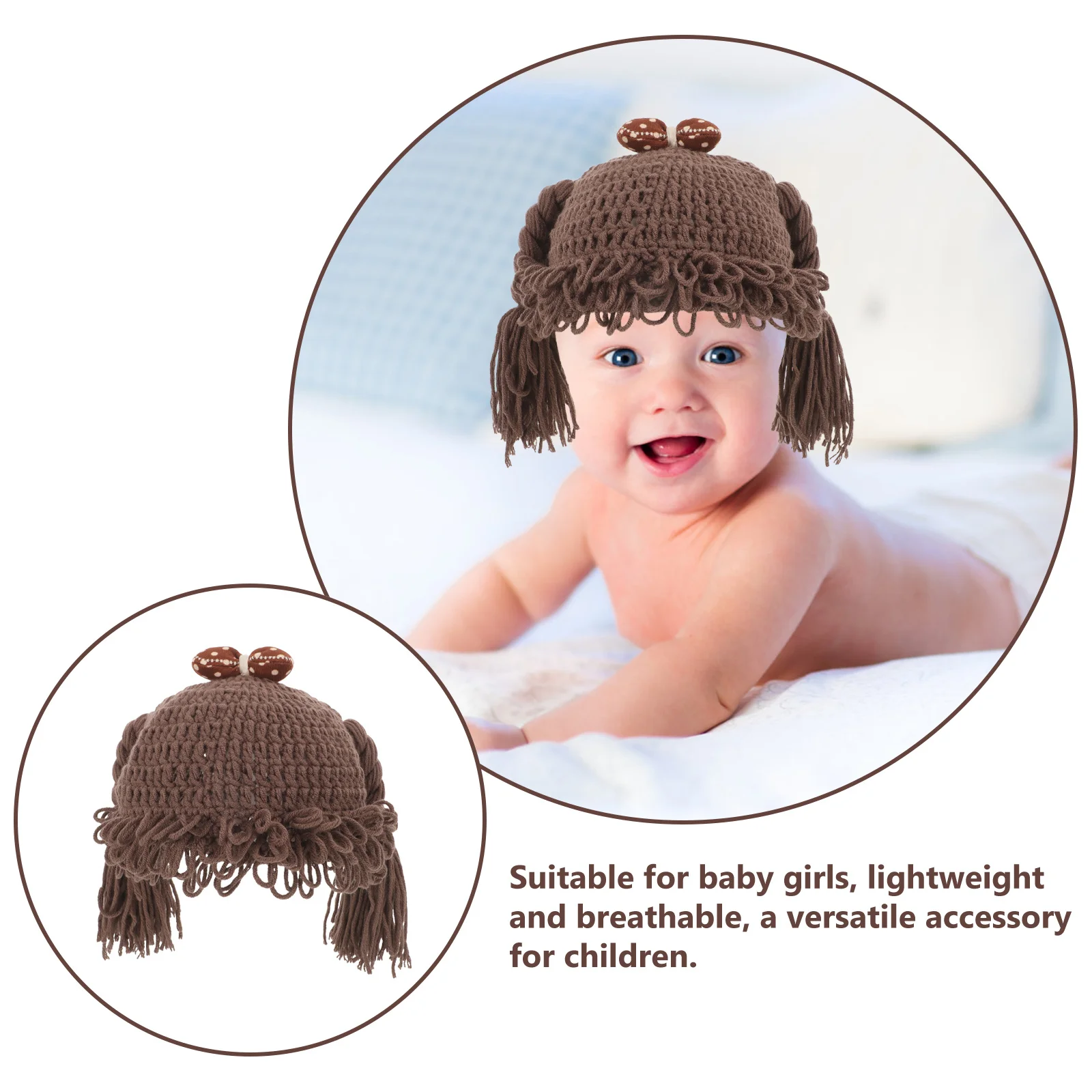 Baby Knitted Hat Handwoven Winter Warm Beanie with Braids Cute Infant Toddler Girl Cap for Newborn Photography
Baby Knitted Hat Handwoven Winter Warm Beanie with Braids Cute Infant Toddler Girl Cap for Newborn Photography