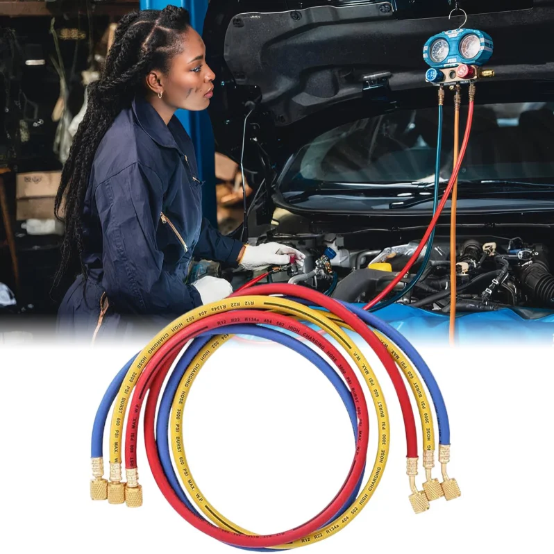 1/4'' SAE AC Charging Hose For HVAC Air Condition Refrigerant Hoses R134a R22 Refrigeration Charging Tool Thread Hose
1/4'' SAE AC Charging Hose For HVAC Air Condition Refrigerant Hoses R134a R22 Refrigeration Charging Tool Thread Hose