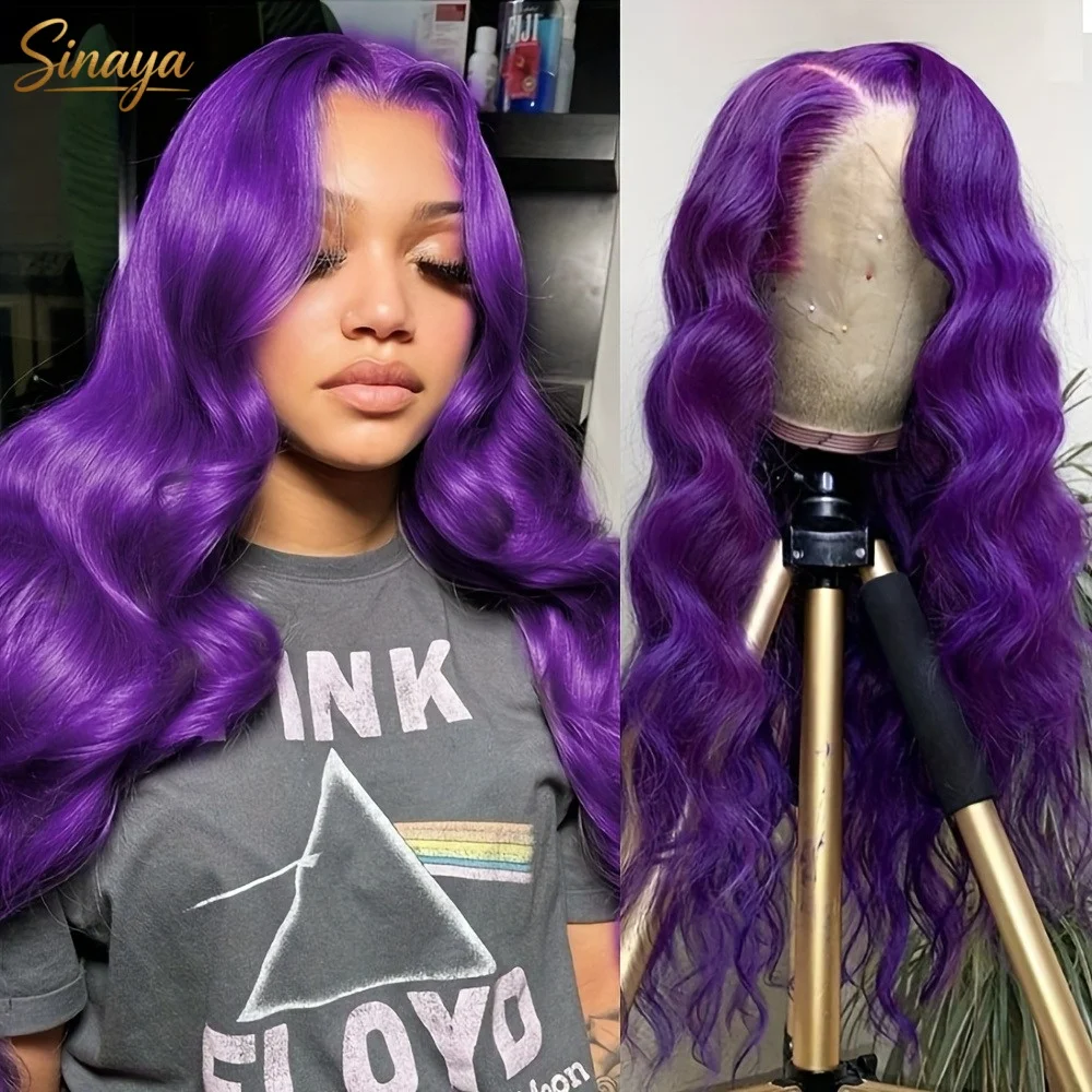 Purple Wig Long Body Wave Lace Front Wig Pre Plucked 13x4 HD Glueless Synthetic And Blend Heat Resistant Free Part Party Cosplay
Purple Wig Long Body Wave Lace Front Wig Pre Plucked 13x4 HD Glueless Synthetic And Blend Heat Resistant Free Part Party Cosplay