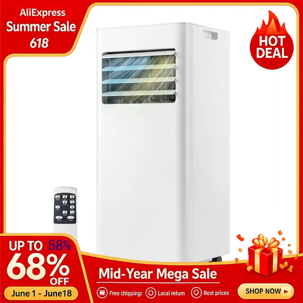 10000BTU Portable Air Conditioner with Heater, 5in1 Portable AC Unit Cooling amp Heating,Fan amp Dehumidifier up to 450 s,Custom
10000BTU Portable Air Conditioner with Heater, 5in1 Portable AC Unit Cooling amp Heating,Fan amp Dehumidifier up to 450 s,Custom