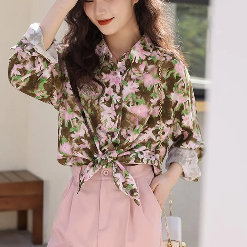 Spring/Autumn New Original Design Retro Fashion Printing Long Sleeve Shirt High Quality Loose Comfortable Exquisite Women's Top
Spring/Autumn New Original Design Retro Fashion Printing Long Sleeve Shirt High Quality Loose Comfortable Exquisite Women's Top