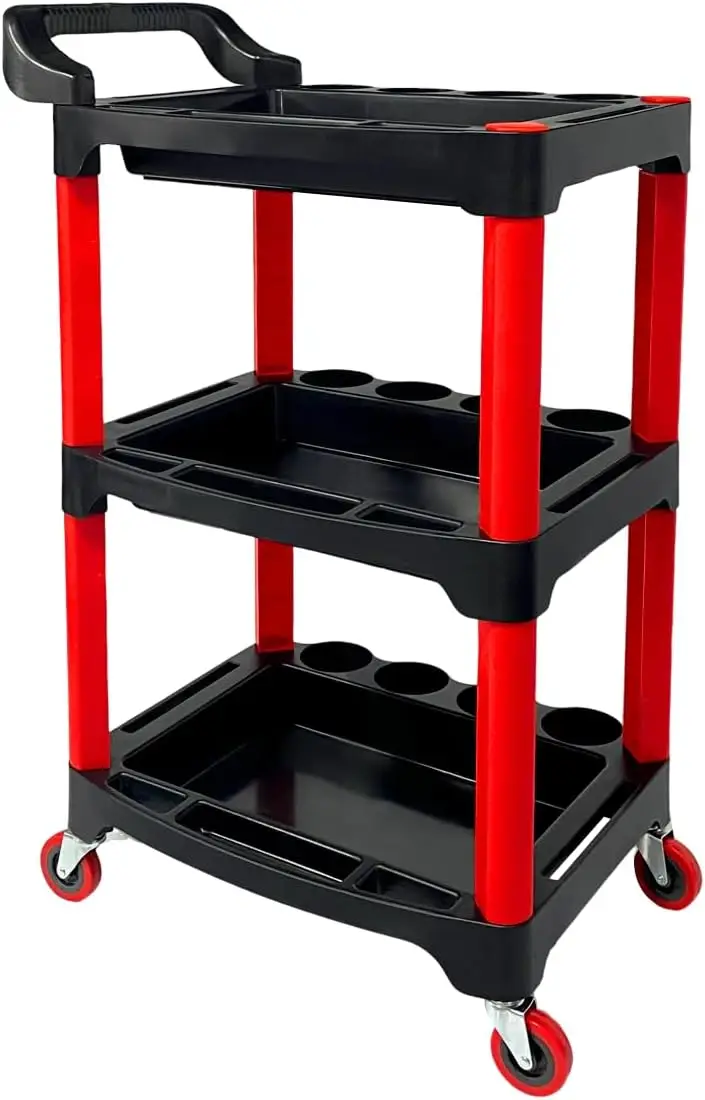 3-Tier Rolling Detail Cart with Wheels for Car Wash & Garage Storage
3-Tier Rolling Detail Cart with Wheels for Car Wash & Garage Storage