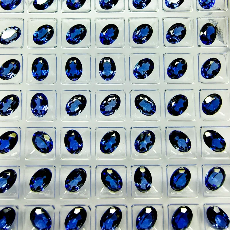 Sapphire Artificial Gemstone Oval Shape Royal Blue Color Used for DIY Jewelry Accessories with Certificate Factory Wholesale
Sapphire Artificial Gemstone Oval Shape Royal Blue Color Used for DIY Jewelry Accessories with Certificate Factory Wholesale