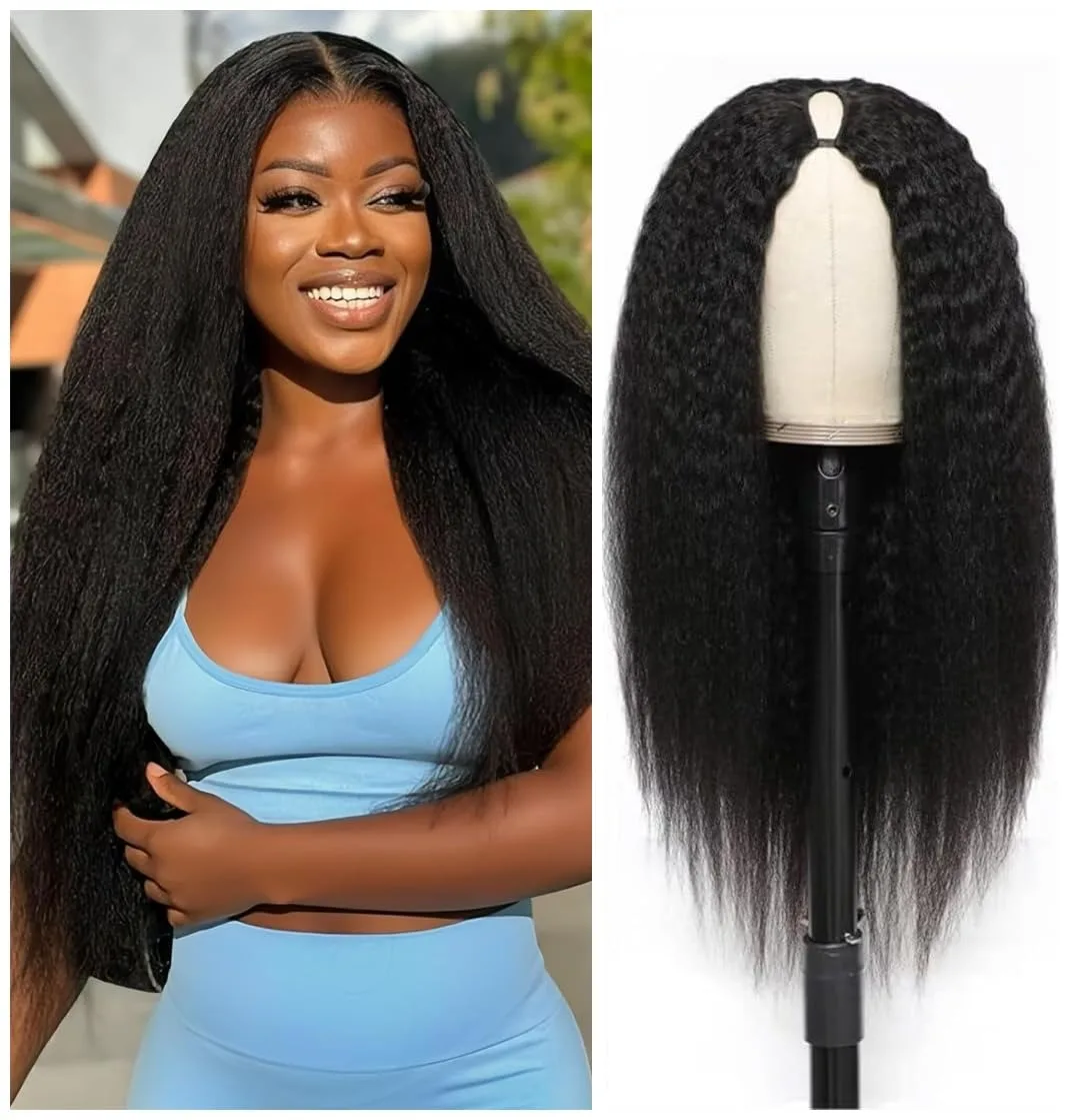 V Part Wig Human Hair Yaki Kinky Straight Upgrade U Part Wigs Glueless Full Head Clip In Half Wig V Shape Wigs No Leave Out
V Part Wig Human Hair Yaki Kinky Straight Upgrade U Part Wigs Glueless Full Head Clip In Half Wig V Shape Wigs No Leave Out