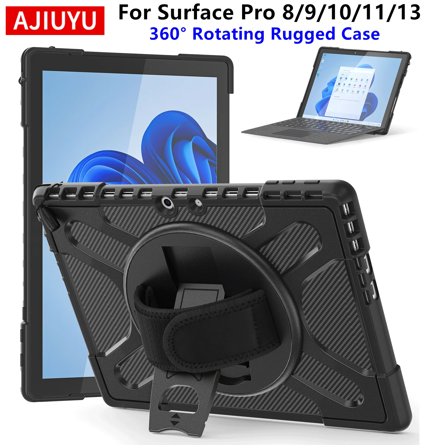 360° Rotating Rugged Case for Microsoft Surface Pro 13 11 10 9 8 13" Tablet Cover for Surface Pro13 Pro 9 8 10 11 13 inch Case
360° Rotating Rugged Case for Microsoft Surface Pro 13 11 10 9 8 13" Tablet Cover for Surface Pro13 Pro 9 8 10 11 13 inch Case