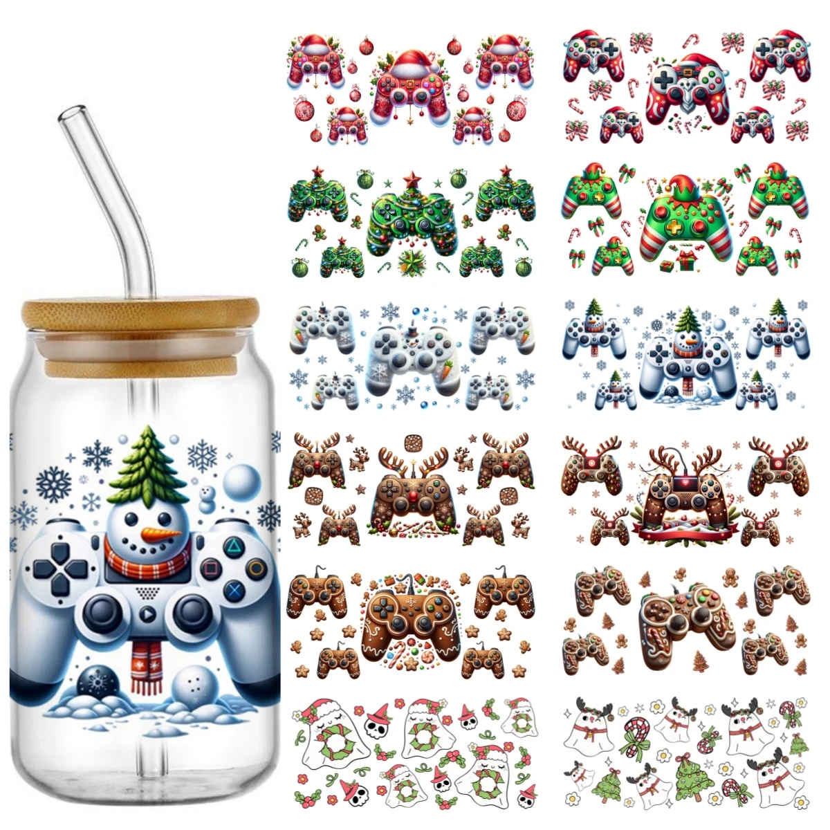 3D UV DTF Transfers Stickers, 16oz Cup Wrap, Merry Christmas Game controller pattern Printed for DIY Glass Ceramic Metal Leather
3D UV DTF Transfers Stickers, 16oz Cup Wrap, Merry Christmas Game controller pattern Printed for DIY Glass Ceramic Metal Leather