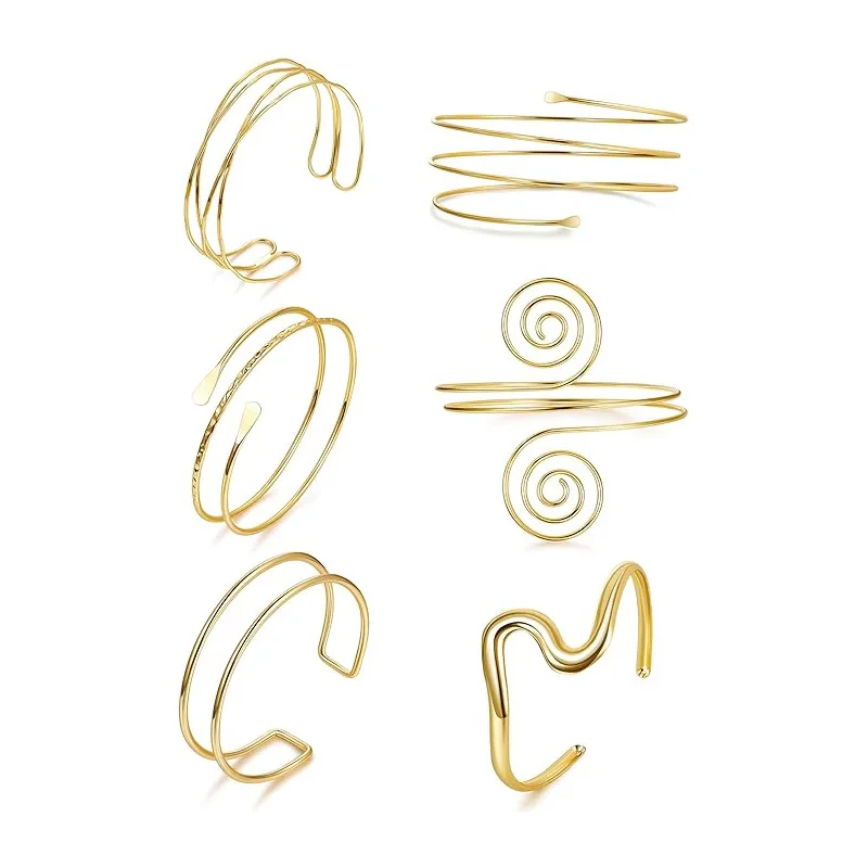 Geometric Line Wave Open Cuff Bracelet Set, Multi-Layer Cross Adjustable Open Arm Bangles Fashion Jewelry for Women
Geometric Line Wave Open Cuff Bracelet Set, Multi-Layer Cross Adjustable Open Arm Bangles Fashion Jewelry for Women
