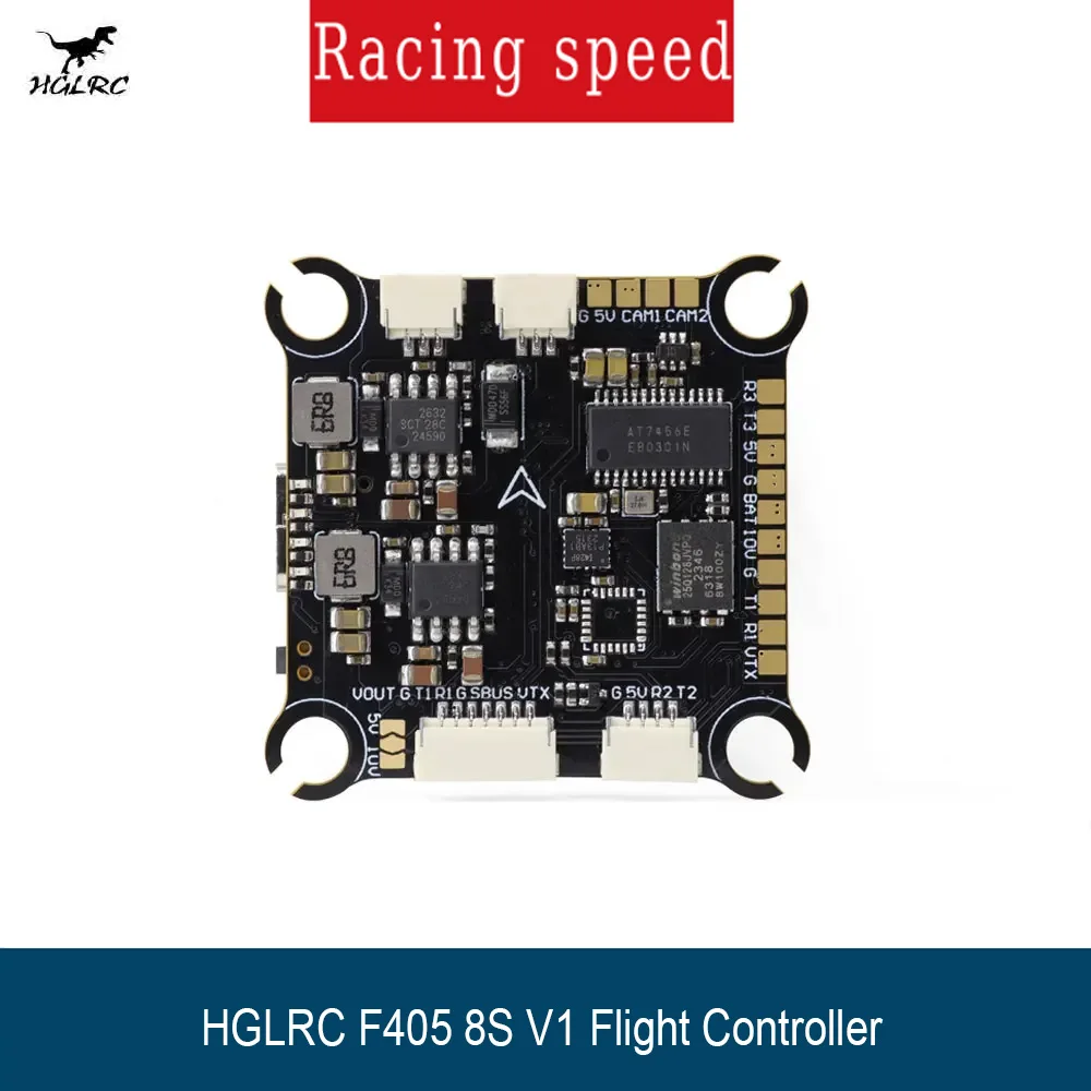 HGLRC F405 8S V1 FC, High-Voltage Flight Controller for Powerful and Stable Performance in FPV Racing Freestyle
HGLRC F405 8S V1 FC, High-Voltage Flight Controller for Powerful and Stable Performance in FPV Racing Freestyle