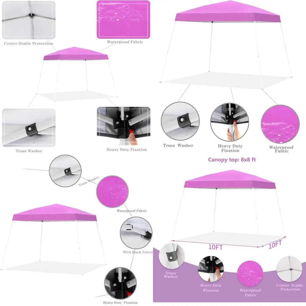 Portable 8x10 Ft Pop-Up Canopy, Instant Folding Shelter, Folding Gazebo with Carry Bag, Pink.
Portable 8x10 Ft Pop-Up Canopy, Instant Folding Shelter, Folding Gazebo with Carry Bag, Pink.