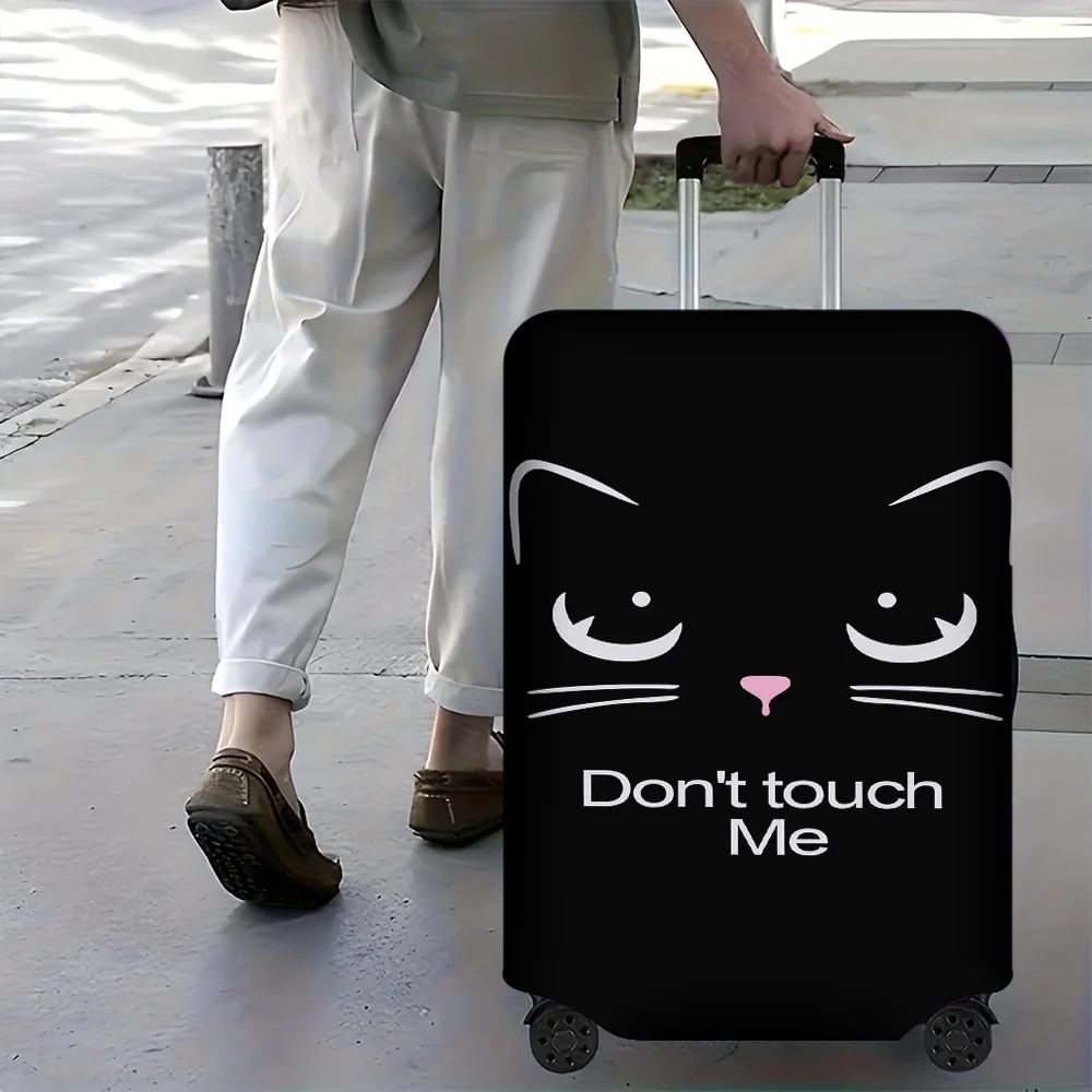 1-piece minimalist black cat face luggage cover for luggage sizes 18 – 32 inches; stretchy and stylish travel accessory with
1-piece minimalist black cat face luggage cover for luggage sizes 18 – 32 inches; stretchy and stylish travel accessory with