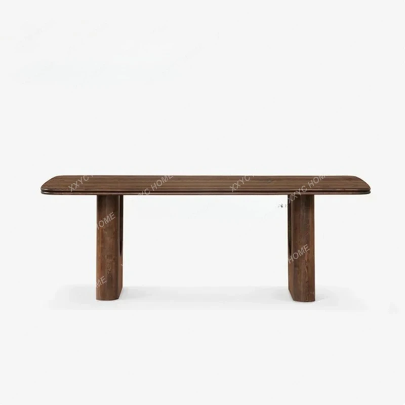 WY Medieval walnut solid wood rectangular dining table artist home dining table
WY Medieval walnut solid wood rectangular dining table artist home dining table