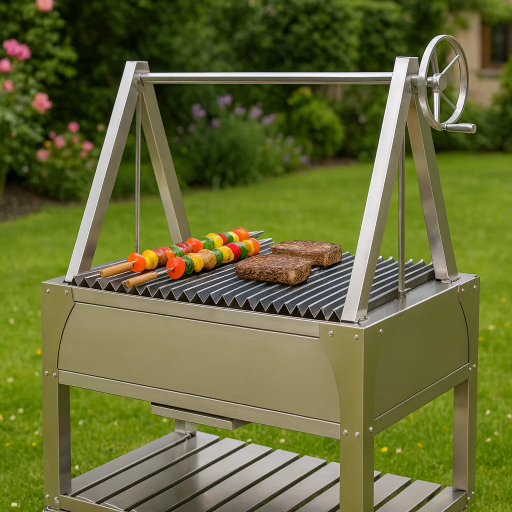 Metal Charcoal Grill Adjustable Heights Modern Design Electronic Ignition Folding Trolley for Home Parties Camping
Metal Charcoal Grill Adjustable Heights Modern Design Electronic Ignition Folding Trolley for Home Parties Camping