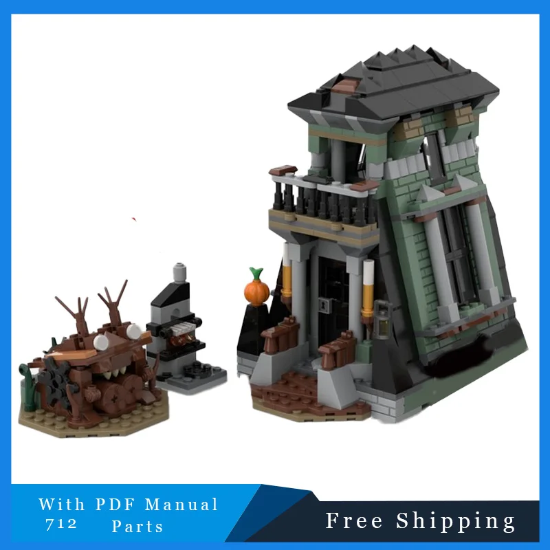 712 шт., серия Street View, MOC, зеленый дом с привидениями, креативный строительный блок, модель, обучающая сборная игрушка для детей, праздничные подарки
712 шт., серия Street View, MOC, зеленый дом с привидениями, креативный строительный блок, модель, обучающая сборная игрушка для детей, праздничные подарки