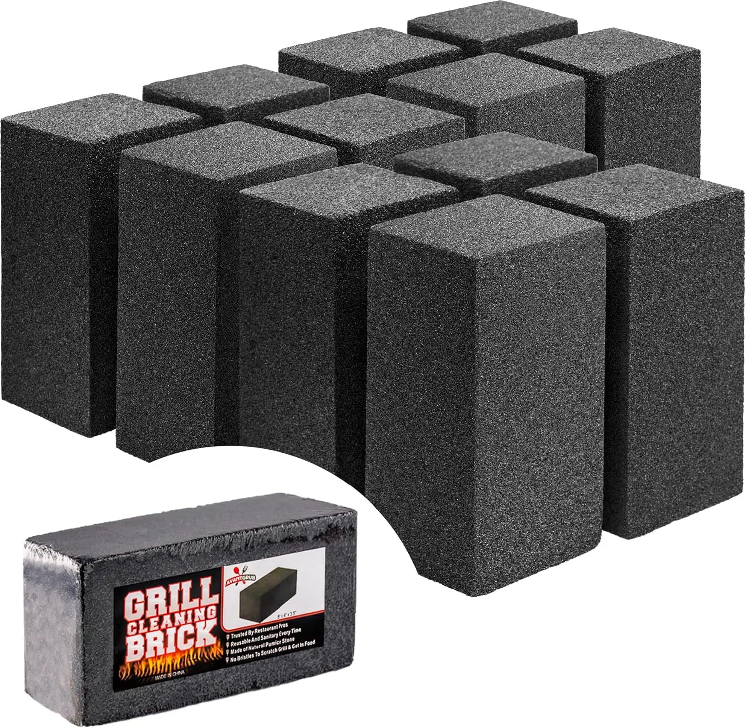 Commercial Grade Grill Cleaning Brick Bulk Pack: Pumice Stone Cleaner for Flat Top Grills, No Harsh Chemicals
Commercial Grade Grill Cleaning Brick Bulk Pack: Pumice Stone Cleaner for Flat Top Grills, No Harsh Chemicals