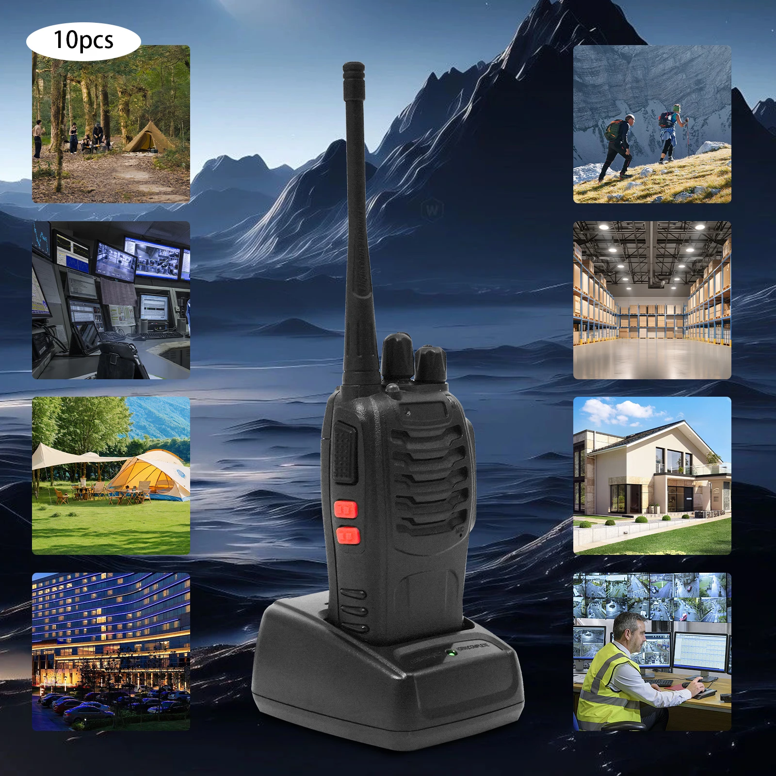 10 Pack Walkie Talkies Set with Headsets, 16 Channels Long Range Walkie Talkies for Construction Site Outdoor Adventure
10 Pack Walkie Talkies Set with Headsets, 16 Channels Long Range Walkie Talkies for Construction Site Outdoor Adventure