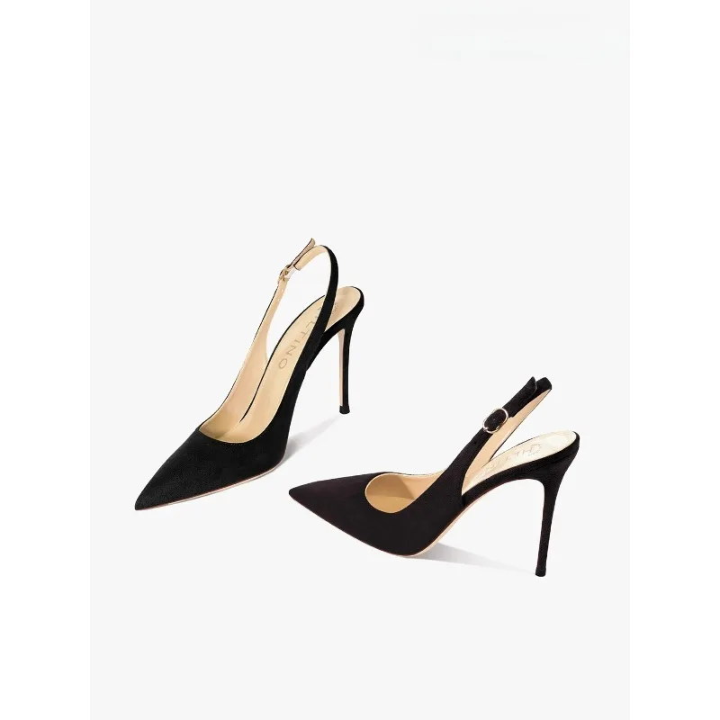 Women Flock Slingback Pointed Toe High Heel Sandals Suede Green Black Summer Shoes for Dress Ankle Strrap Pumps
Women Flock Slingback Pointed Toe High Heel Sandals Suede Green Black Summer Shoes for Dress Ankle Strrap Pumps