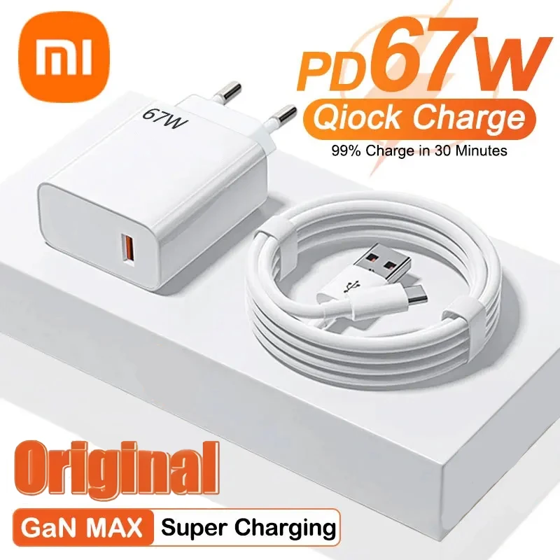 Xiaomi 67W Оригинальное сверхбыстрое зарядное устройство 6A Turbo Quick Charge Type C USB-кабель для зарядки с адаптером ЕС/США/Великобритании для Huawei Samsung
Xiaomi 67W Оригинальное сверхбыстрое зарядное устройство 6A Turbo Quick Charge Type C USB-кабель для зарядки с адаптером ЕС/США/Великобритании для Huawei Samsung