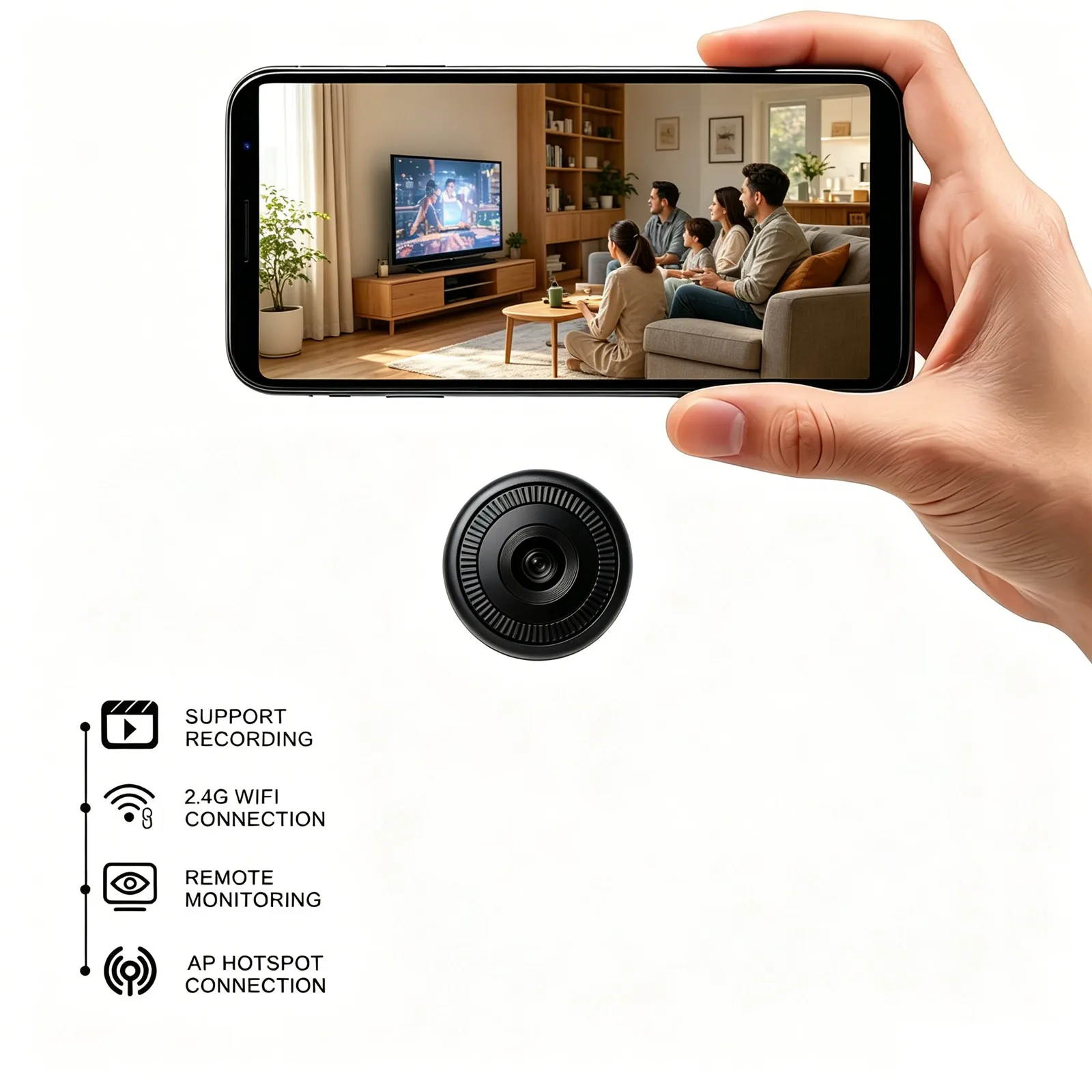 H68 Home HD Camera, Wi-Fi Network Camera, Home Indoor Monitoring, Night Vision, Motion Detection, Mini Wireless Camera
H68 Home HD Camera, Wi-Fi Network Camera, Home Indoor Monitoring, Night Vision, Motion Detection, Mini Wireless Camera