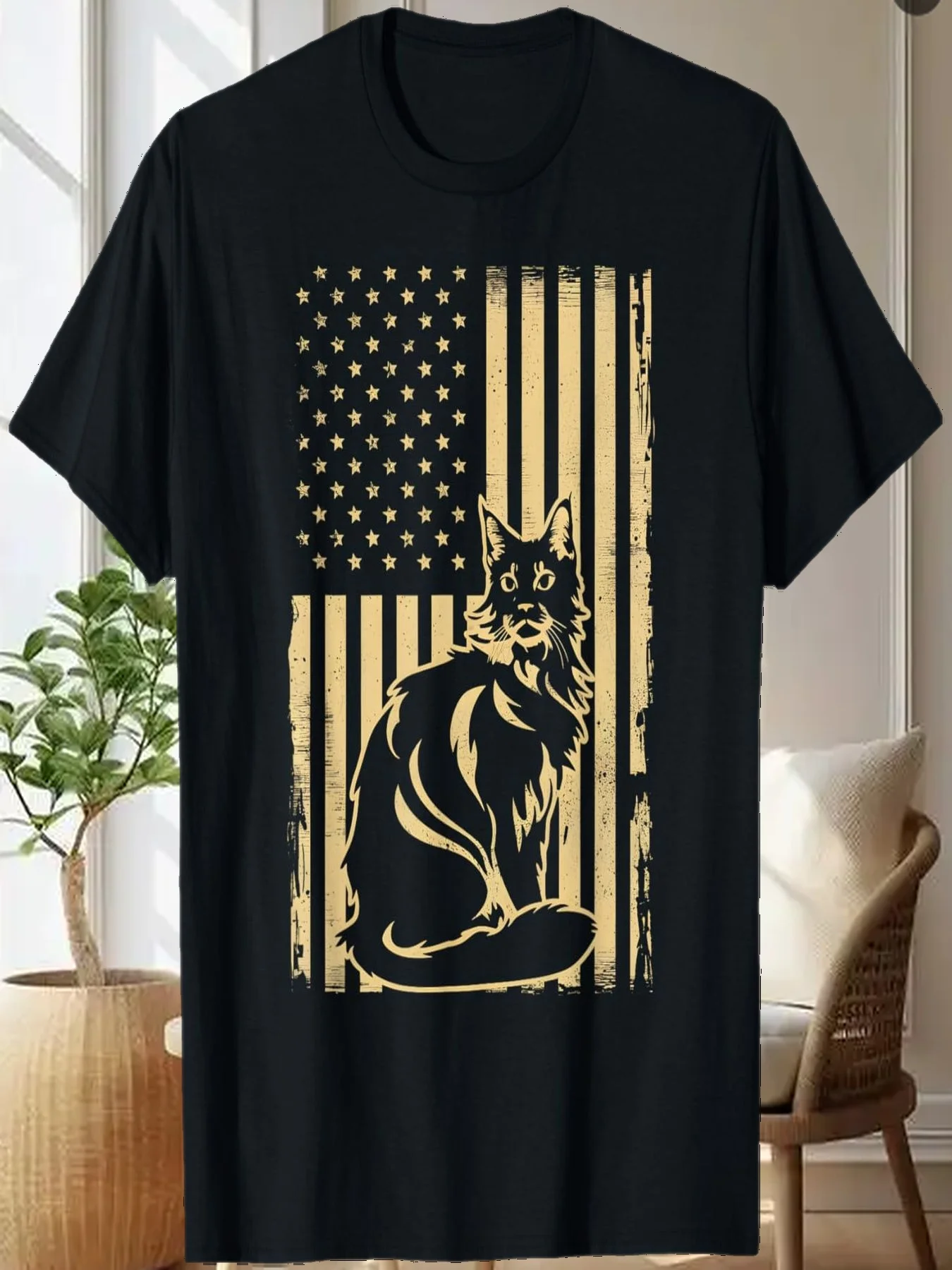 Футболка с флагом США и фейерверком 4 июля Meowica с американским флагом
Футболка с флагом США и фейерверком 4 июля Meowica с американским флагом