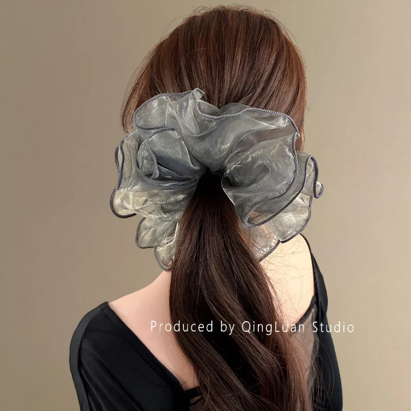 Flowing Small Beads Organza Scrunchie Faux Pearl Tie Dye Blue French Vibe Hair Ring for Women Daily Non Slip Soft
Flowing Small Beads Organza Scrunchie Faux Pearl Tie Dye Blue French Vibe Hair Ring for Women Daily Non Slip Soft
