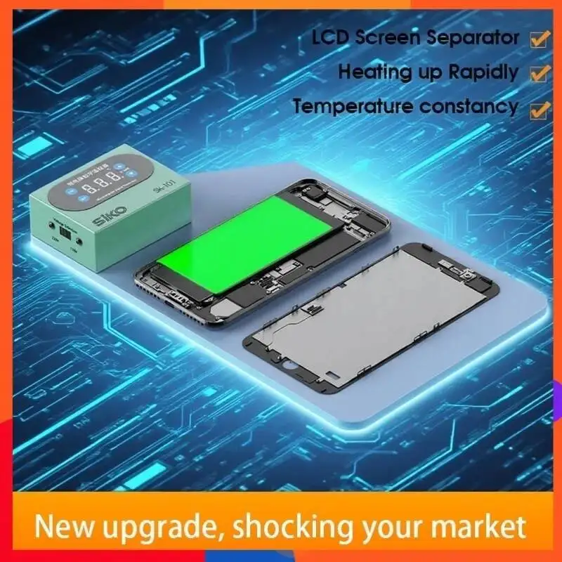 LCD Screen Separator Machine with Digital Thermostat for Smartphone Repair, Heating Plate Voltage 110V/220V Patent Protected
LCD Screen Separator Machine with Digital Thermostat for Smartphone Repair, Heating Plate Voltage 110V/220V Patent Protected