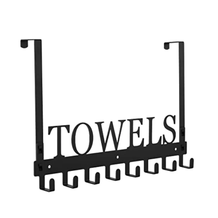 Over The Door Hooks, Towel Rack for Bathroom Towel Holder for Hanging Heavy Duty, Wall Mount Towel Hanger with 8 Hooks for Bedr
Over The Door Hooks, Towel Rack for Bathroom Towel Holder for Hanging Heavy Duty, Wall Mount Towel Hanger with 8 Hooks for Bedr
