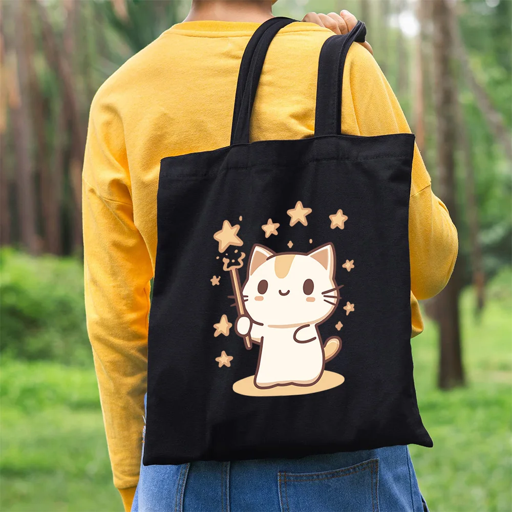 White and Black Reusable Tote with Charming Cat Doodle - Doodle Print Canvas Shopping Bag, Multipurpose Handbag Storage Bag
White and Black Reusable Tote with Charming Cat Doodle - Doodle Print Canvas Shopping Bag, Multipurpose Handbag Storage Bag