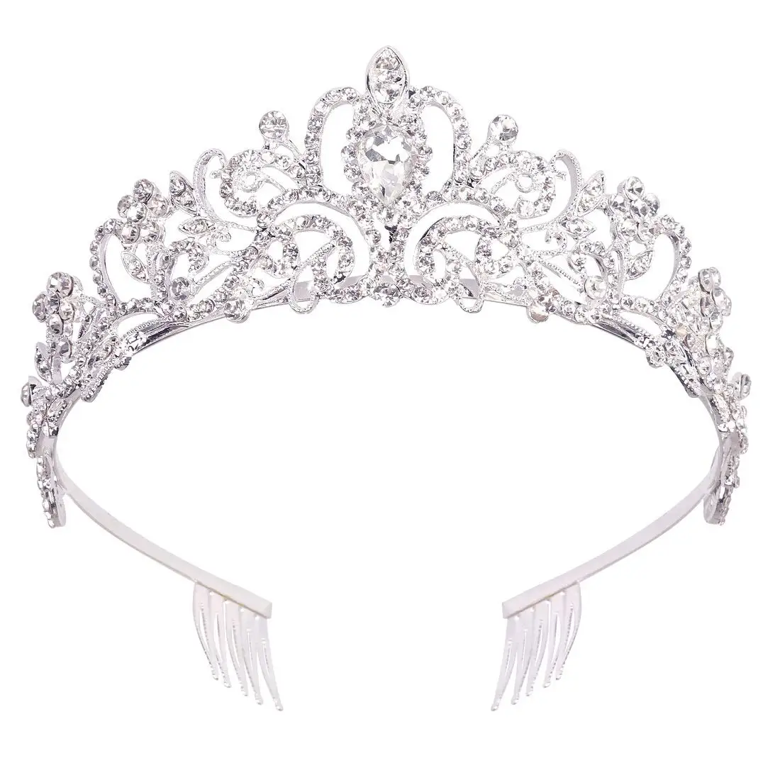 Silver Crystal Tiara Crown Headband Princess Elegant Crown with Combs for Women Girls Wedding Prom Birthday Party
Silver Crystal Tiara Crown Headband Princess Elegant Crown with Combs for Women Girls Wedding Prom Birthday Party
