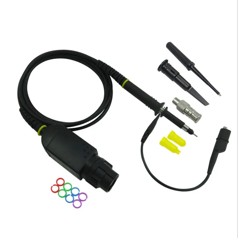 Black P6500 oscilloscope passive voltage probe × 10 with high frequency box 500MHz instrumentation with accessories
Black P6500 oscilloscope passive voltage probe × 10 with high frequency box 500MHz instrumentation with accessories