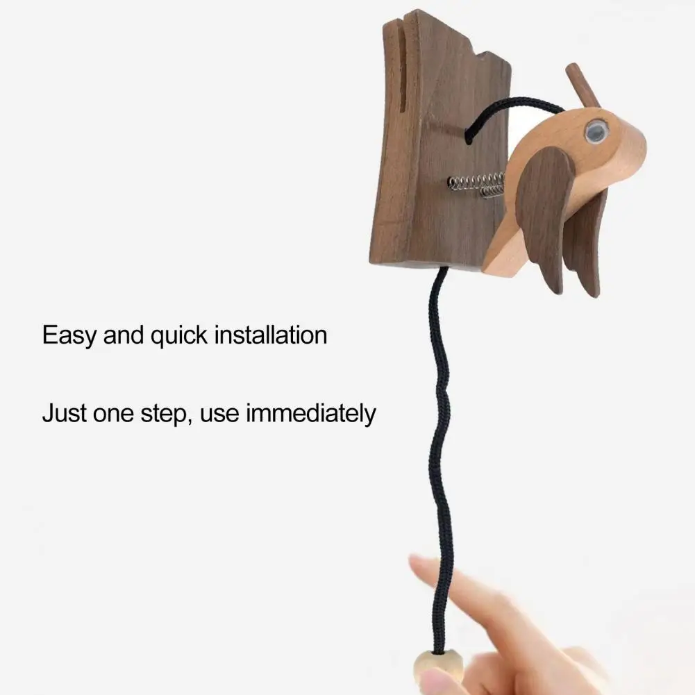 Woodpecker Design Doorbell Vintage Wooden Woodpecker Knocker Doorbell with Pull Rope Bird Shape Front Door Decoration for Home
Woodpecker Design Doorbell Vintage Wooden Woodpecker Knocker Doorbell with Pull Rope Bird Shape Front Door Decoration for Home