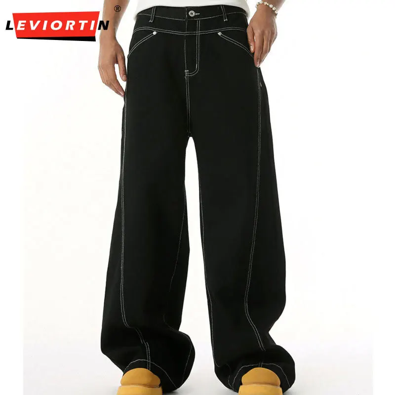 Мужская коллекция американского дизайна Four Seasons с прозрачными линиями, трехмерным кроем, черные повседневные универсальные свободные джинсы
Мужская коллекция американского дизайна Four Seasons с прозрачными линиями, трехмерным кроем, черные повседневные универсальные свободные джинсы