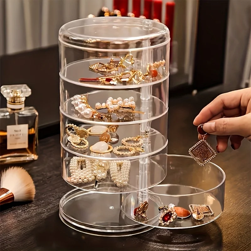 Premium Exquisite Rotating Jewelry Box 5 Layer Large Capacity Dustproof with Lid High Quality PET Material for Vanity
Premium Exquisite Rotating Jewelry Box 5 Layer Large Capacity Dustproof with Lid High Quality PET Material for Vanity