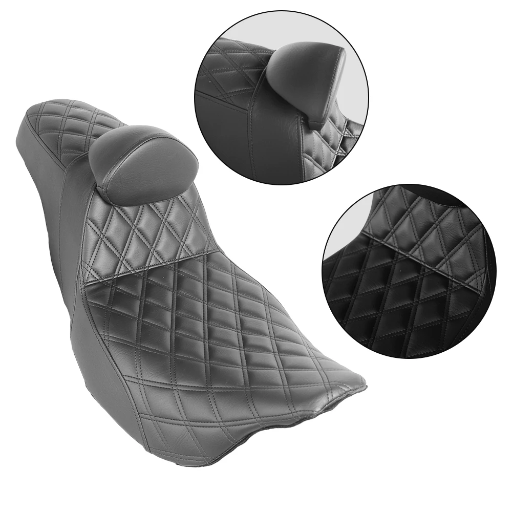 Motorcycle Black Stitching Step Up Lattice Seat with Driver Backrest for Harley Touring Electra Street Road Glide 2009-2024
Motorcycle Black Stitching Step Up Lattice Seat with Driver Backrest for Harley Touring Electra Street Road Glide 2009-2024