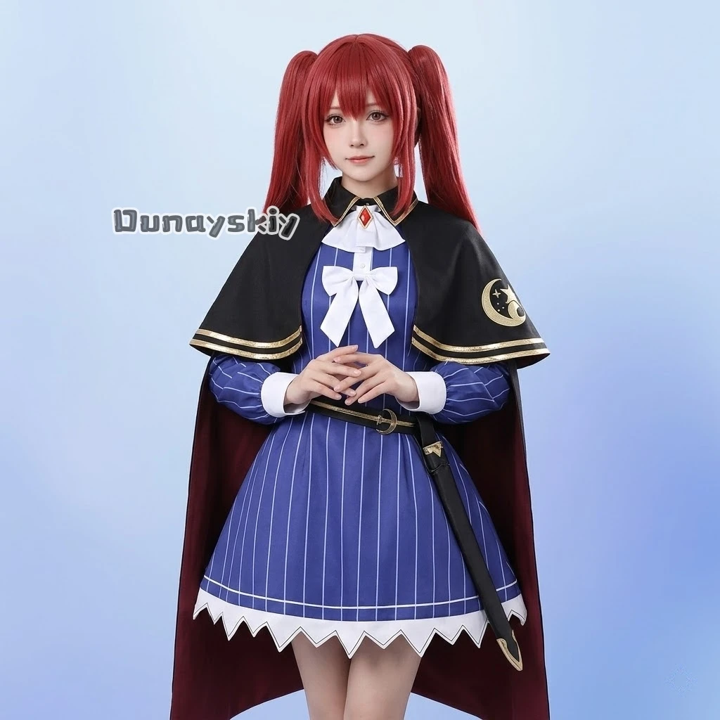 LWW20*New Anime Jack-of-All-Trades, Party Of None Cosplay Sophia Clodel Magic Long Black Cape Blue Striped Dress Wigs Halloween
LWW20*New Anime Jack-of-All-Trades, Party Of None Cosplay Sophia Clodel Magic Long Black Cape Blue Striped Dress Wigs Halloween