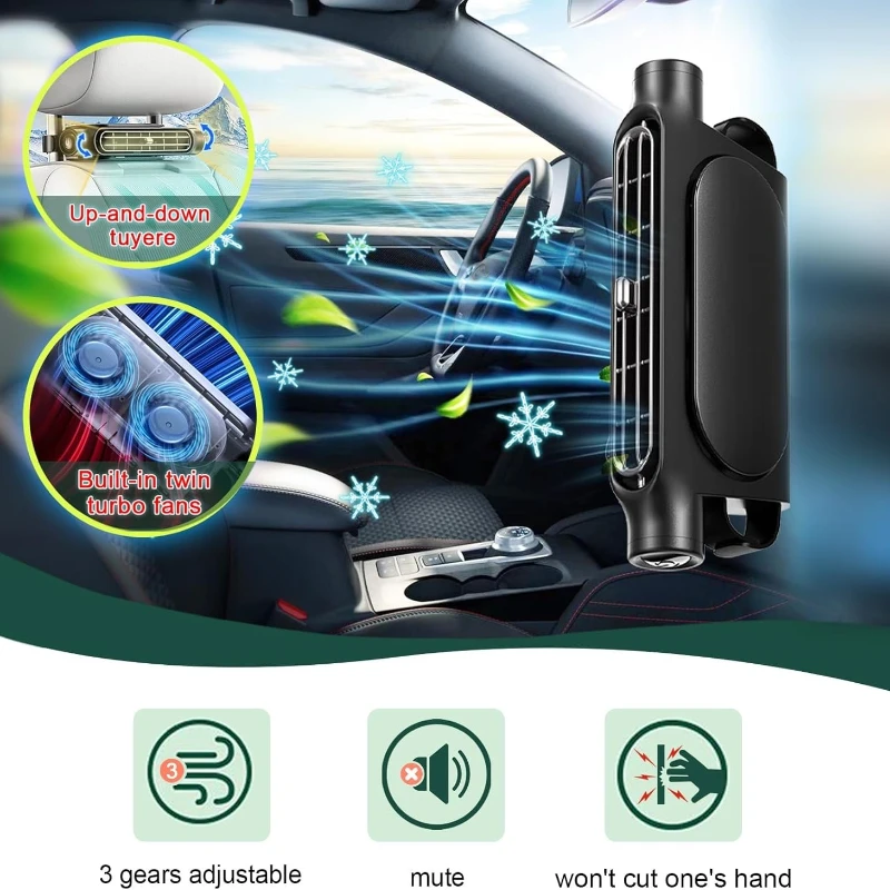 Portable Car Seat Fan - 3 Speed Mini Cooling Fan for SUV/Truck/RV Outdoor Camping Silent Headrest Cooler Kids & Office Use
Portable Car Seat Fan - 3 Speed Mini Cooling Fan for SUV/Truck/RV Outdoor Camping Silent Headrest Cooler Kids & Office Use