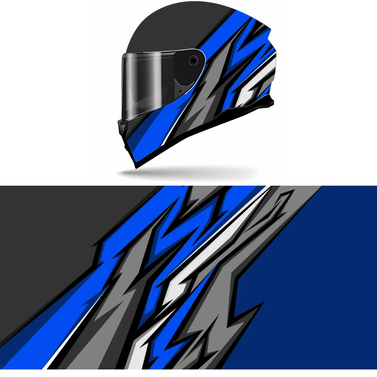 Blue gray graphics Motorcycle Helmet Stickers Self Adhesive Racing Custom Helmet Decal Wrap Vinyl Decal Stickers 
Blue gray graphics Motorcycle Helmet Stickers Self Adhesive Racing Custom Helmet Decal Wrap Vinyl Decal Stickers