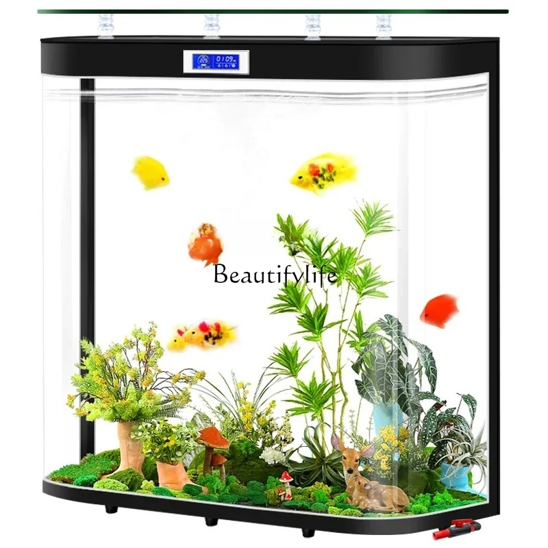 Hot curved glass fish tank, large aquarium in living room, floor-to-ceiling water-free ecological self-circulation H
Hot curved glass fish tank, large aquarium in living room, floor-to-ceiling water-free ecological self-circulation H