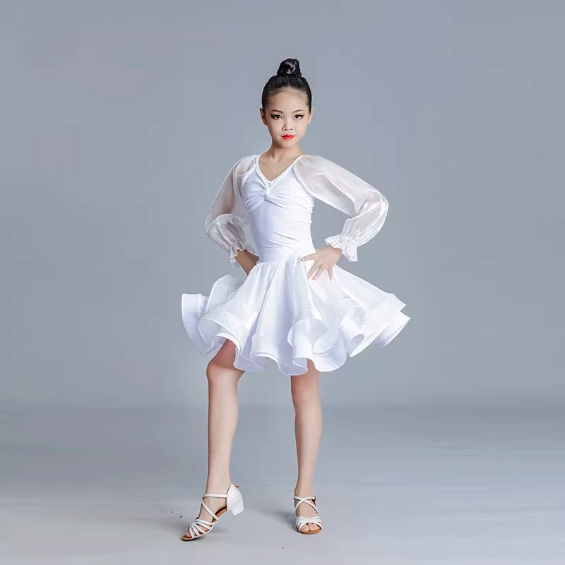 Spring Latin dance costumes New long-sleeved dresses Adult children's test competition performance costumes
Spring Latin dance costumes New long-sleeved dresses Adult children's test competition performance costumes