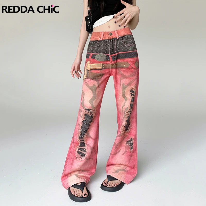 REDDACHiC Alternative Print Baggy Jeans Women Y2K Vibe Pink Baggy Do Old Low Rise Denim Trousers Vintage Boyfriend Streetwear
REDDACHiC Alternative Print Baggy Jeans Women Y2K Vibe Pink Baggy Do Old Low Rise Denim Trousers Vintage Boyfriend Streetwear